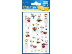 Glitter etiket Z-design Kids alpaca's