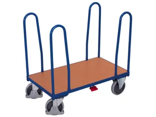 Platformwagen 500kg Laadvlak Lxb 1260x760mm 4 Beugels Ral 5010 Beuken - 3