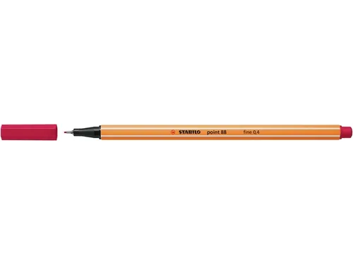 Fineliner STABILO point 88/50 donker rood 0.4mm