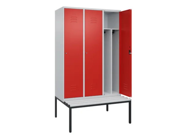 locker voor scheiding van kleding,HxBxD 2120x1200x815mm,3vak