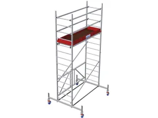 vouwsteiger,werk H 4,8m,steiger H 4m,platform BxD 2000x600mm,aluminium - 1