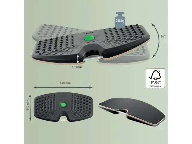 Balansbord Leitz ergo actief 540x65x310mm zwart