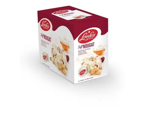 Nougat Lonka pinda vrucht doos 214 stuks