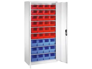 Stellingkast Staalplaat 1980x1000x420mm 8 Legborden 36 Magazijnbakken - 1