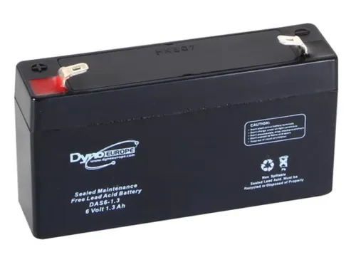 Loodzuur accu 6V-1.3Ah 98x25x56mm
