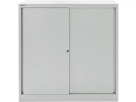 Schuifdeurkast Hxbxd 1181x1200x430mm 3oh 2legborden Staalplaat Ral7035