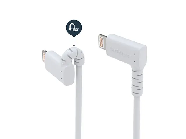 2 Meter Gehoekte Lightning Naar Usb Kabel Apple Wit Aramide