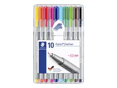 Fineliner Staedtler Triplus 334 assorti 0.3mm 10 stuks