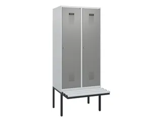 locker met bank,HxBxD 1950x800x815mm,2vak,vak B 400mm,cilinderslot - 2