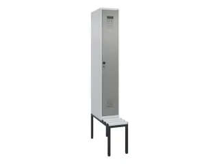 locker met bank,HxBxD 2120x300x815mm,1vak,vak B 300mm,draaigrendel - 2
