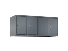 opzetkast,v. locker,4vak.,vak B 300mm,HxBxD 500x1200x500mm,vleugeldeur