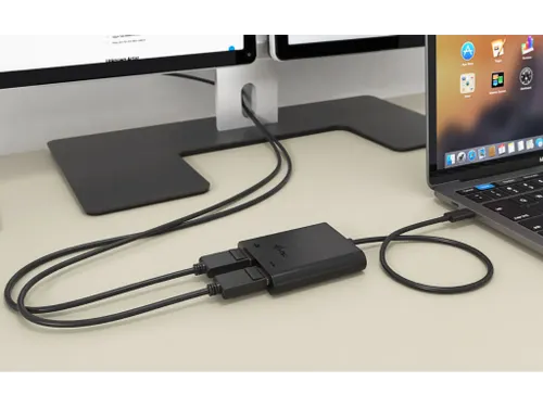 USB-C Dual 4K/60Hz (single 8K/30Hz) HDMI Video Adapter