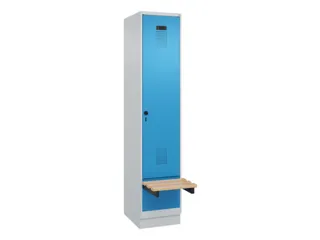 locker met bank,HxBxD 1950x400x815mm,1vak,vak B 400mm,draaigrendel - 2