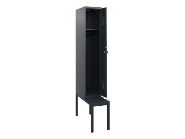 locker met bank,HxBxD 1950x300x815mm,1vak,vak B 300mm,draaigrendel