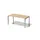 bureau HxBxD 740x1600x800mm blad esdoorn 4-voeten zilverkleurig