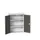 wandkast 1000x800x350mm 2xStalen bodem sokkel Ral 7035 front Ral 7016