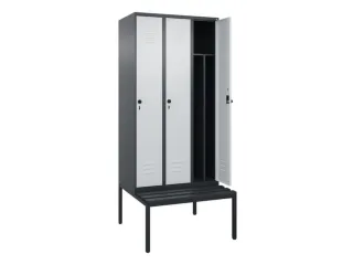 locker voor scheiding van kleding,HxBxD 2120x900x815mm,3vak - 2