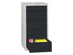 ladekast 1000x500x600mm 5laden cilinderslot RAL7035 front RAL7016