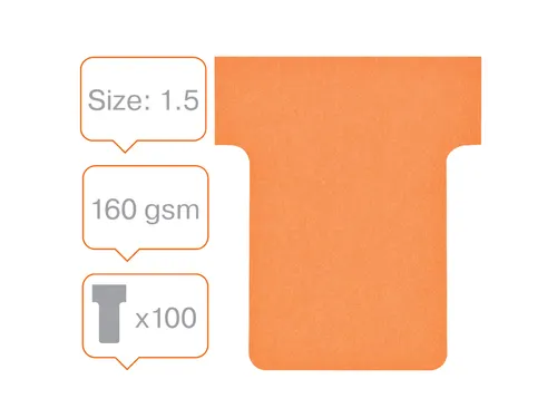 Planbord T-kaart Nobo nr 1.5 36mm oranje