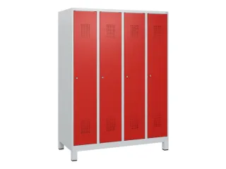 schoollocker,HxBxD 1630x1200x500mm,4vak,vak B 300mm,cil.-slot,voeten - 2