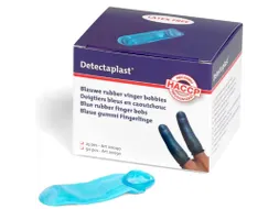 Detectaplast vingertop rubber blauw 50 Stuks