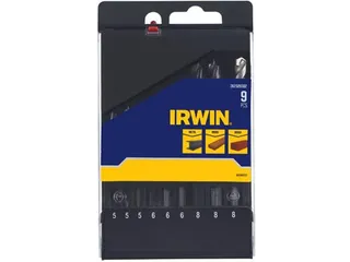 Irwin 9-delige Borenset Metaal Hout Steen - 3