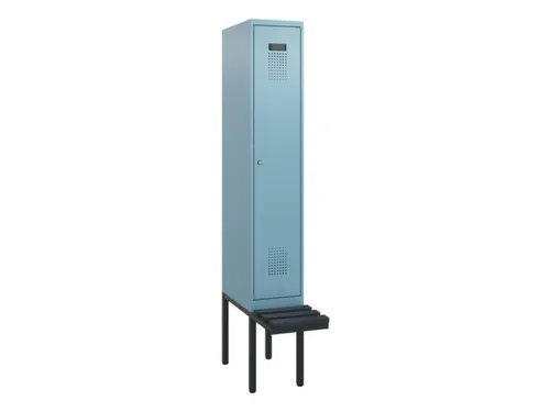 locker met bank,HxBxD 1950x300x815mm,1vak,vak B 300mm,cilinderslot