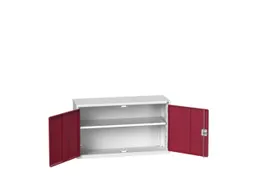 wandkast 600x1050x350mm 1xStalen bodem sokkel Ral 7035 front Ral 3004