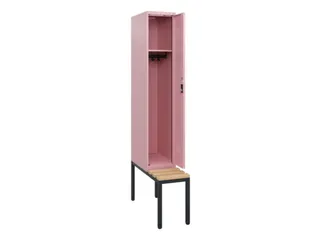 locker met bank,HxBxD 1950x300x815mm,1vak,vak B 300mm,cilinderslot - 1