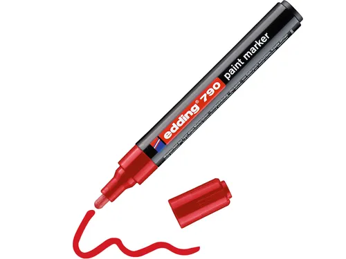 Paintmarker edding 790 op alcoholbasis 2-3mm rood