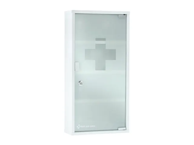 EHBO kast First Aid Only leeg 12x30x60 cm wit