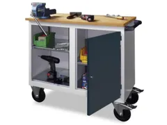 werkbank,verrijdbaar,HxBxD 915x1090x600mm,RAL7035,front RAL5010