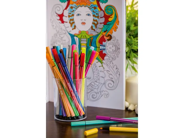 Viltstift STABILO Pen 68/97 medium diepkoud grijs