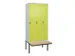 locker voor scheiding van kleding,HxBxD 2120x900x815mm,3vak