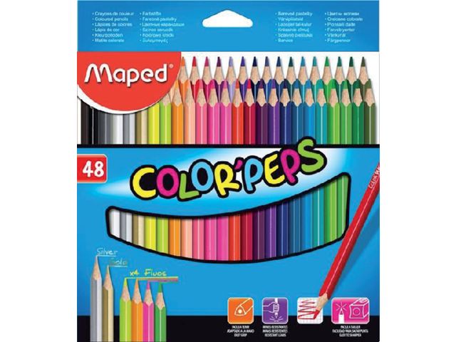 Kleurpotlood Maped Color'Peps set á 48 kleuren | KleurpotlodenWinkel.nl