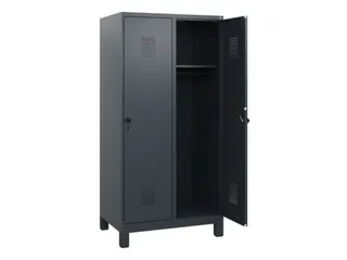schoollocker,HxBxD 1630x800x500mm,2vak,vak B 400mm,draaigrendel,voeten - 1