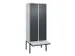 locker voor scheiding van kleding,HxBxD 2120x800x815mm,2vak