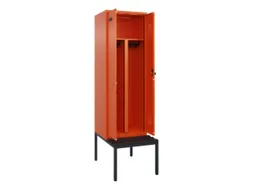 PBM-locker met bank,HxBxD 2120x600x815mm,2vak,vak B 300mm,draaigrendel