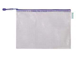 Opbergtas Tarifold met rits 330x240mm PVC blauw - 1