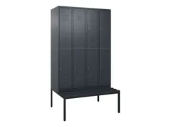 armoire vestiaire avec banc à deux niveaux HxlxP 2120x1200x815mm