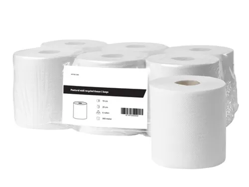 Poetsrol midi recycled tissue 1-laags