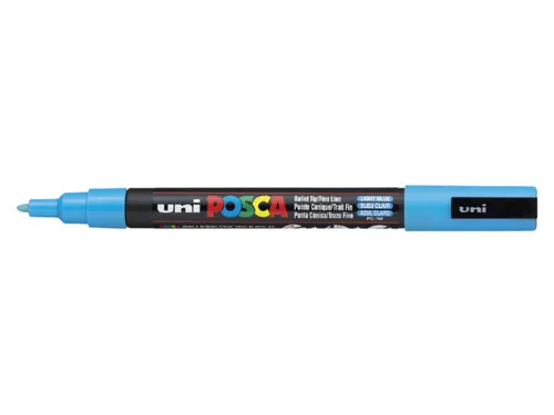 Verfstift Posca PC3M Fijne punt 0,9-1,3mm Lichtblauw