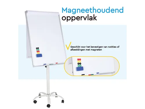 BRASQ Flipover Mobiel 70x100cm Magnetisch Wit inclusief accessoires
