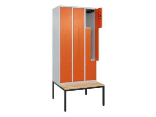 Z-garderobekast,HxBxD 2120x900x815mm,6vak,vak B 300mm,cil.-slot - 2
