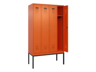 locker,HxBxD 2120x1200x500mm,4vak,vak B 300mm,cil.-slot,voetonderstel - 1