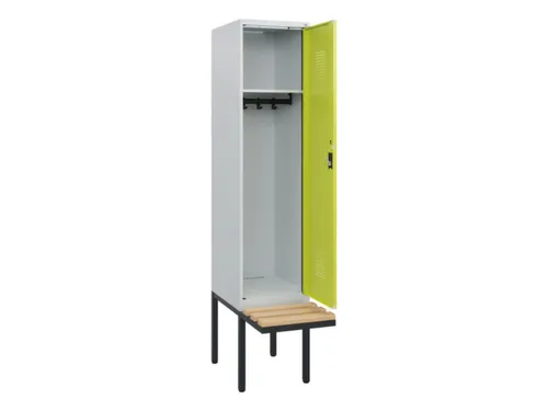 locker met bank,HxBxD 1950x400x815mm,1vak,vak B 400mm,cilinderslot