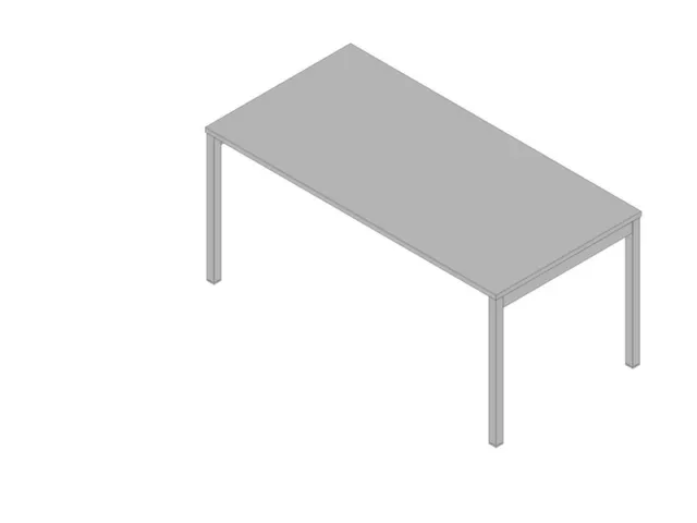 bureau HxBxD 730x1600x800mm blad grijs 4-voeten aluminium