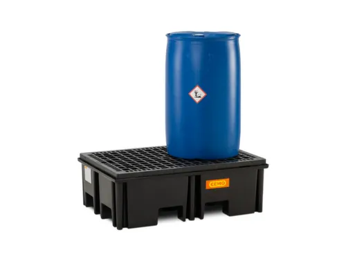 PE-opvangbak,v. 2x200l vat,opvangvol. 220l,HxBxD 390x1230x830mm