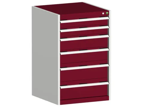 ladekast HxBxD 1000x650x525mm 6laden romp RAL7035 front RAL3004