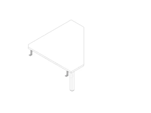 koppelelement voor bureau,90 °,HxBxD 730x840x840mm,v. sledeframe